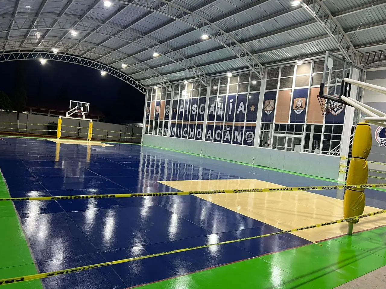 Cancha con acabado especial